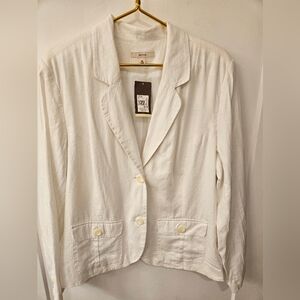 NWT - Linen Merona White Blazer -   Size XXL